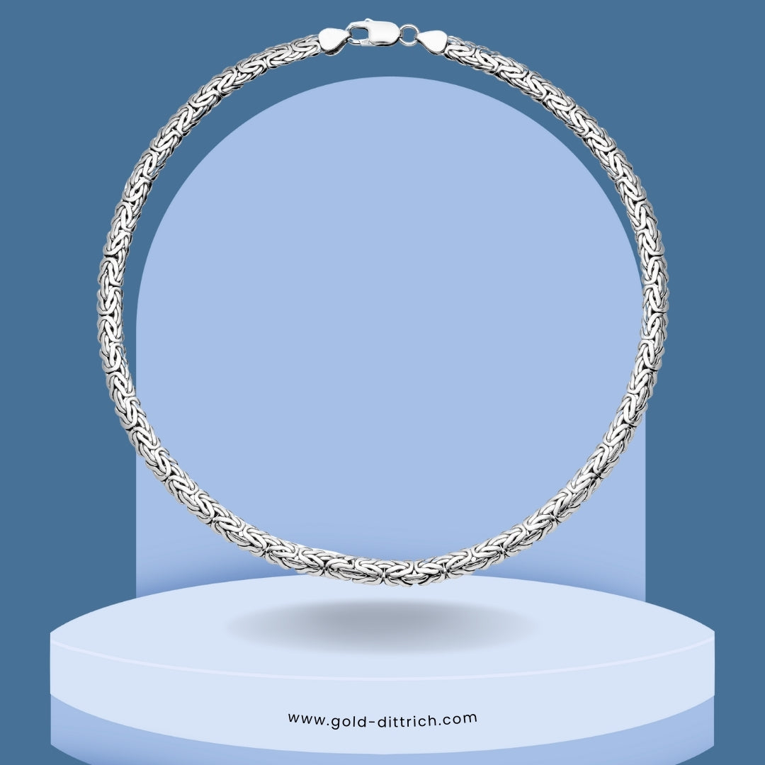 Königskette Oval - 925 Silber - Gold Dittrich