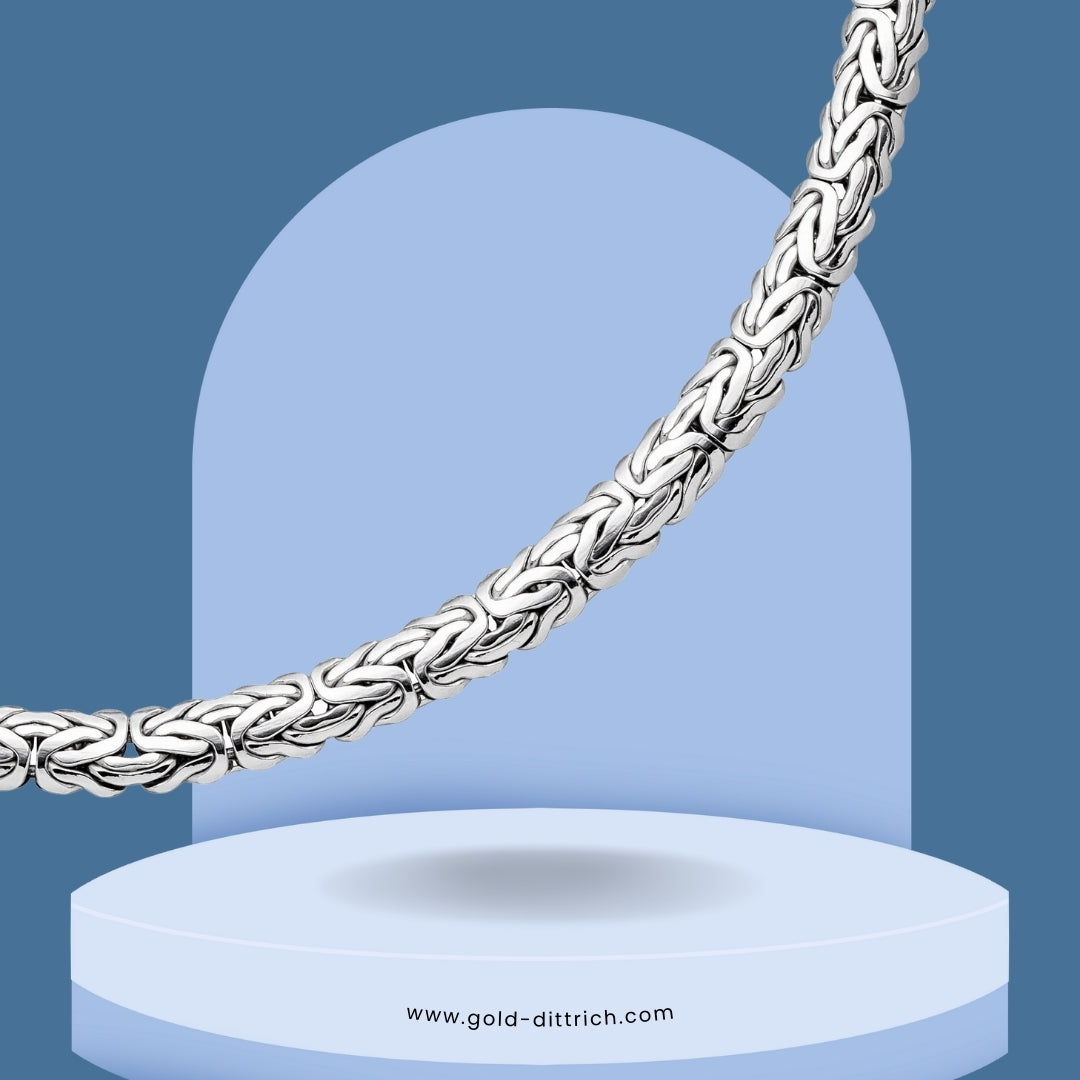 Königskette Oval - 925 Silber - Gold Dittrich