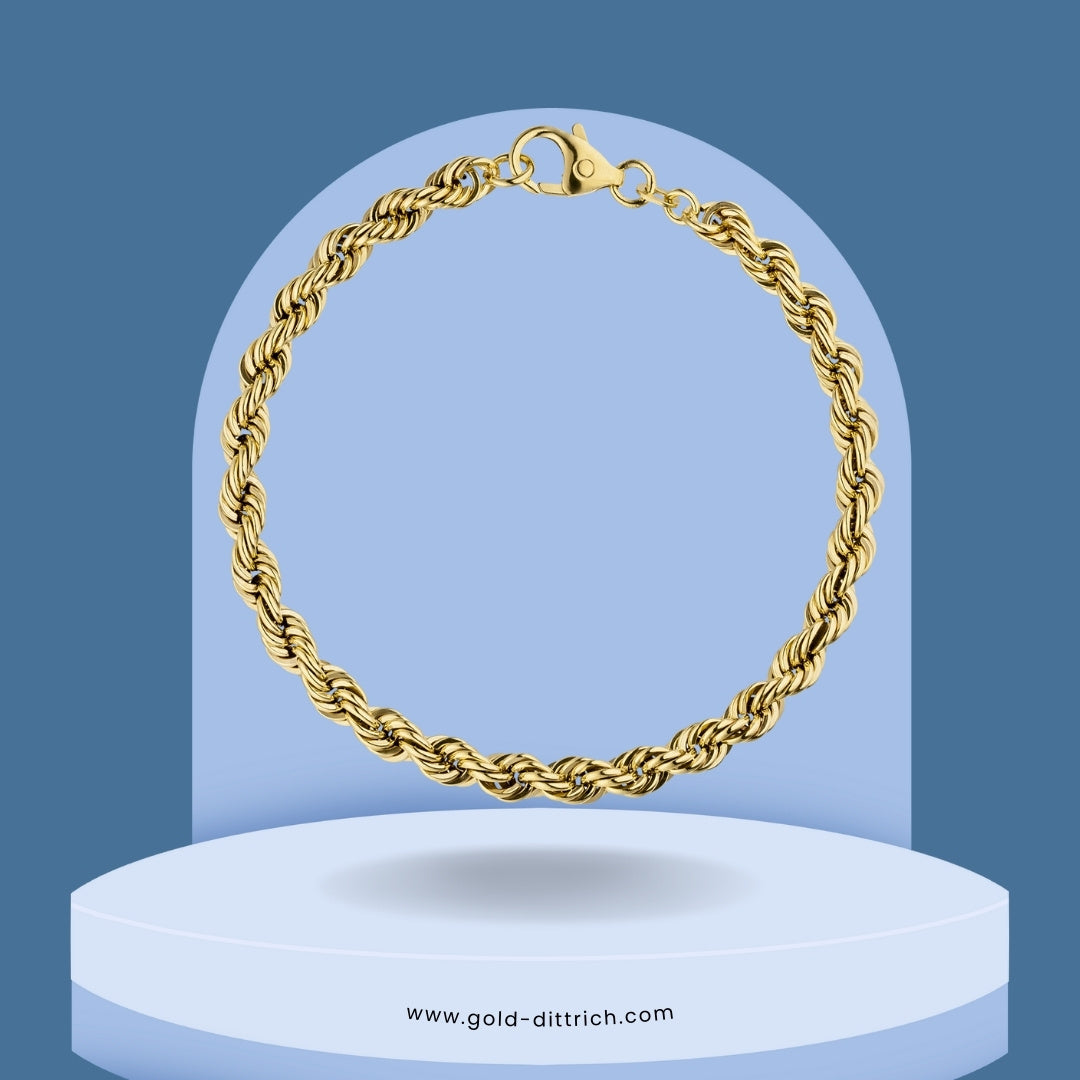 Kordelarmband 21 cm - 585 Gold - Gold Dittrich