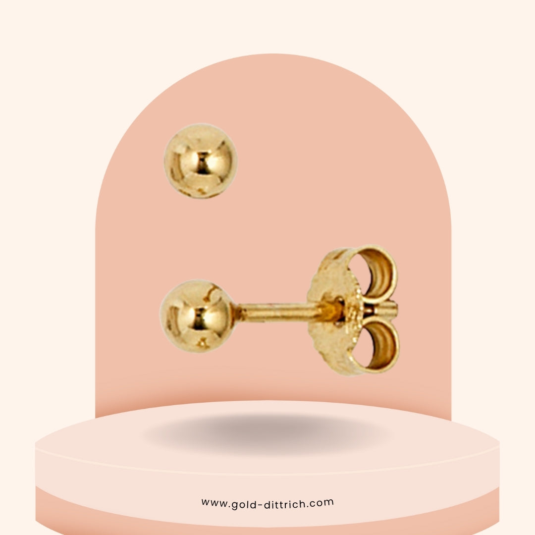 Ohrstecker 333 Gold - Kugel
