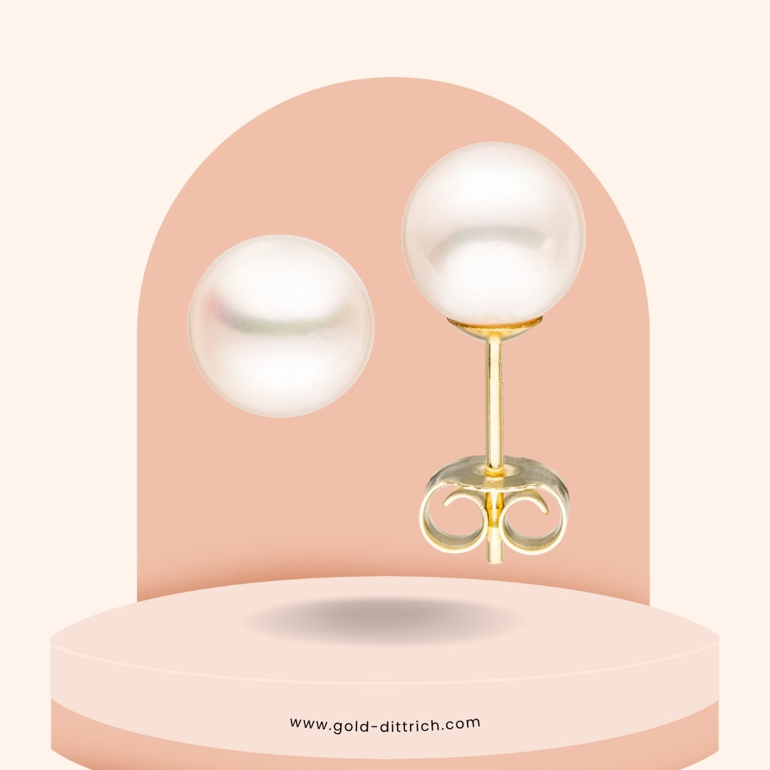 Ohrstecker Süßwasser-Perlen - 333 Gold