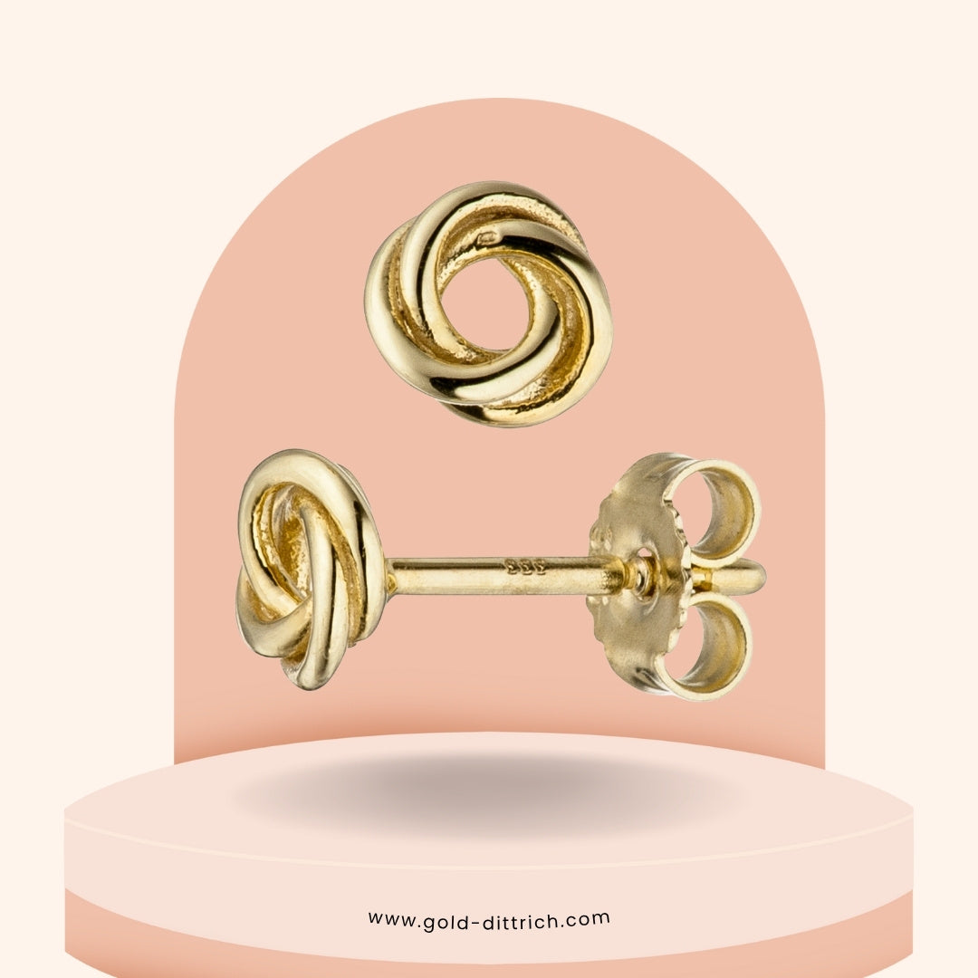 Ohrstecker verschlungen - 333 Gold