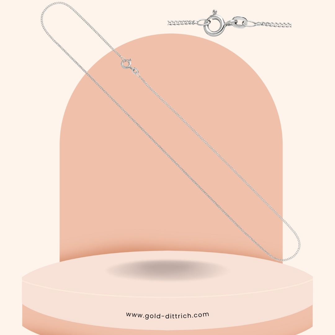 Panzerkette 1,3 mm - 333 Weißgold