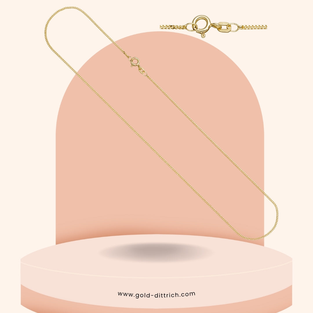 Panzerkette 1,3 mm - 925 Silber vergoldet