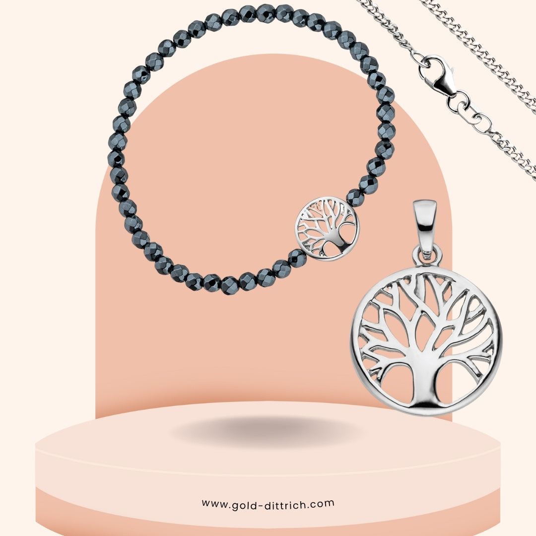 Schmuck-Set Lebensbaum - 925 Silber