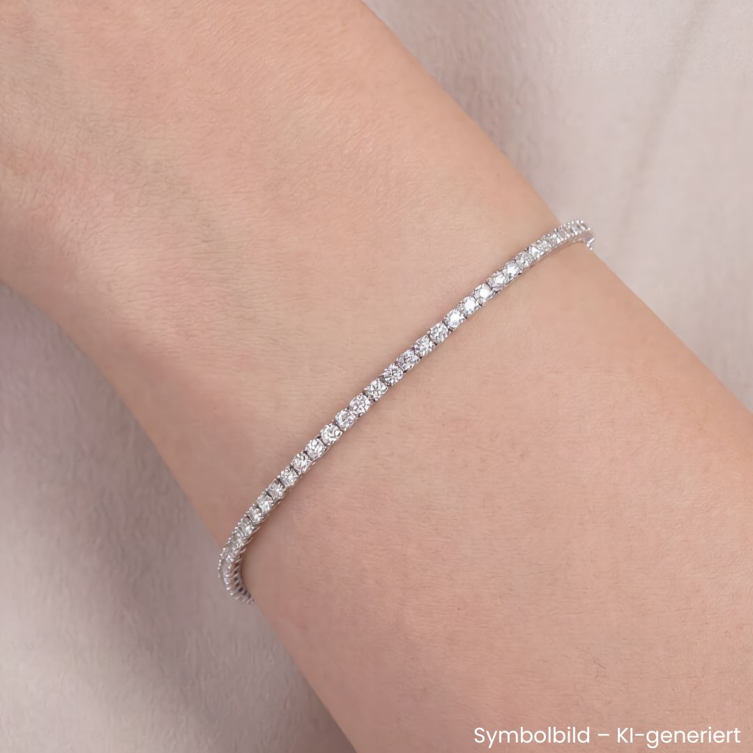Tennisarmband 84 Zirkonia 19cm - 925 Silber