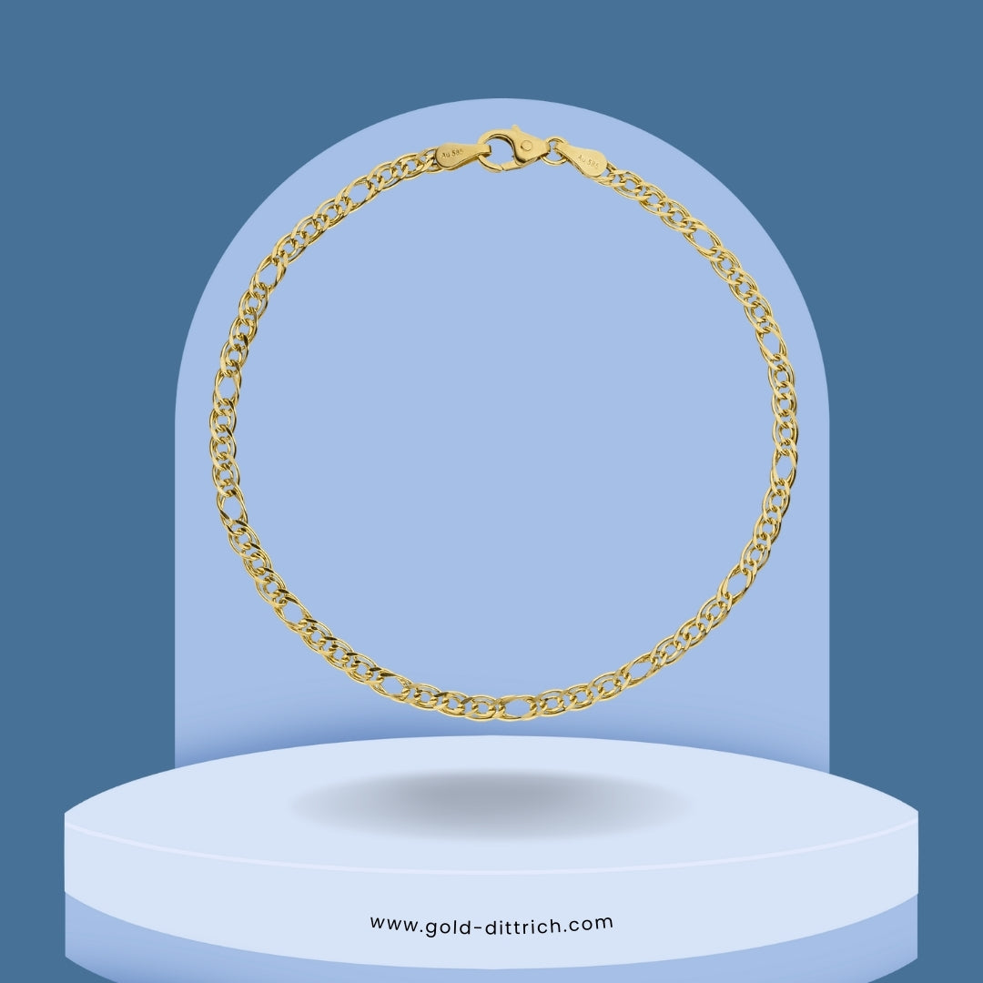 Zwillings-Panzerarmband - 585 Gold