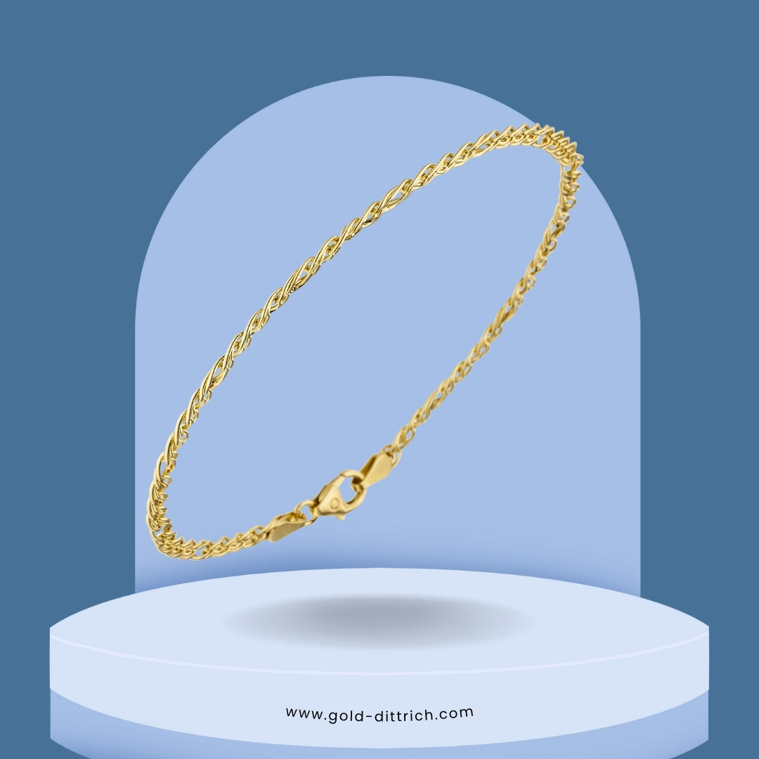 Zwillings-Panzerarmband - 585 Gold