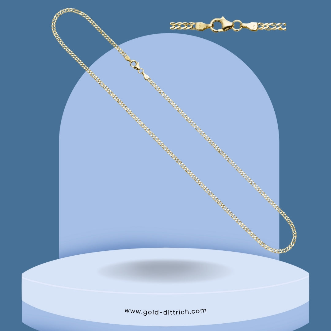 Zwillings-Panzerkette 2,7 mm - 333 Gold